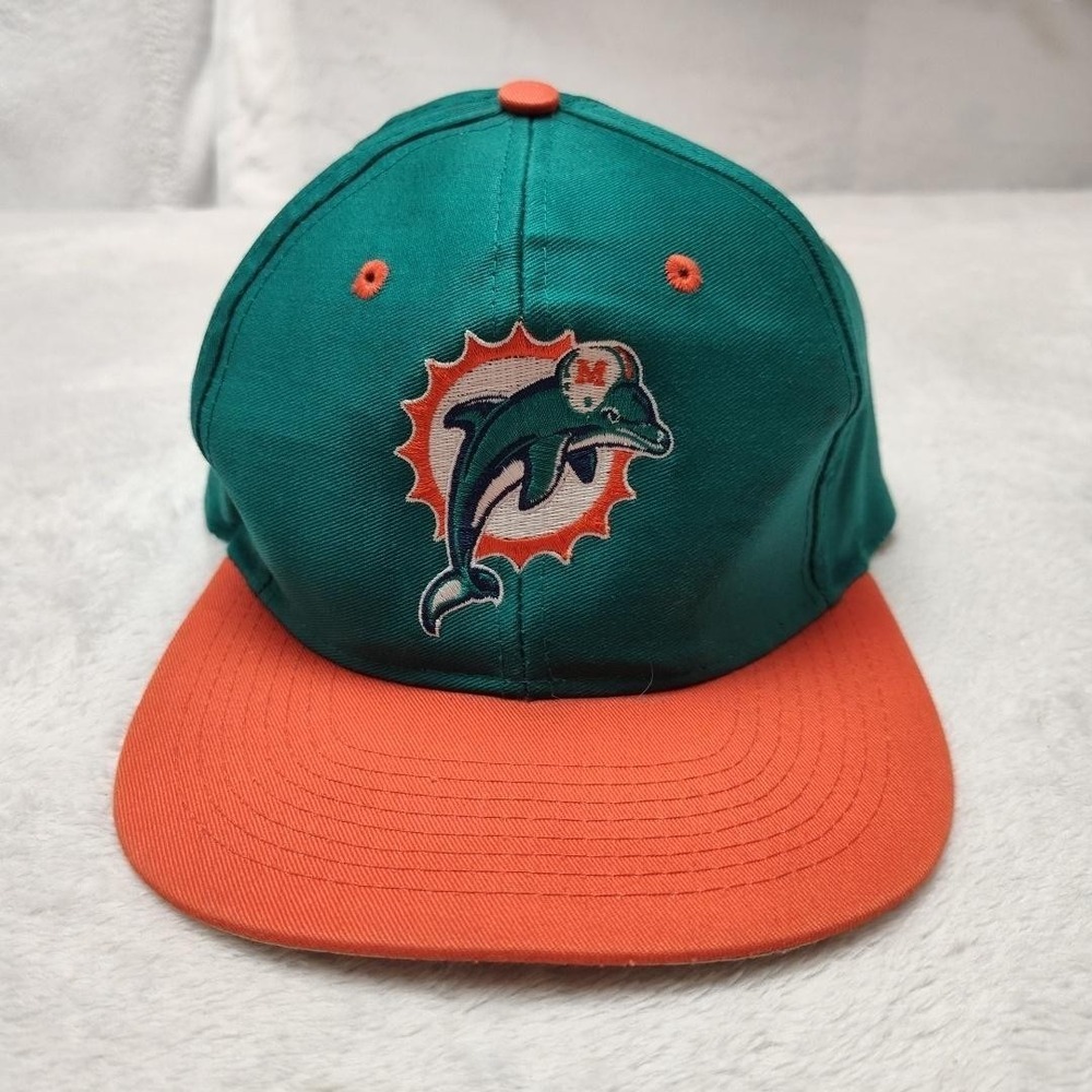 Vintage Miami Dolphins Hat Cap Snap Back Mens Logo 7 Green NFL Football Marino